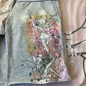 Gray Tinkerbell Graphic Shorts